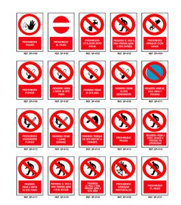 Indicaciones de prohibición en el trabajo