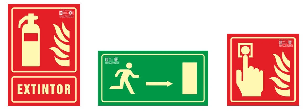 Placas fotoluminiscentes 