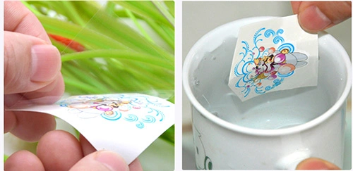 calcomanías al agua